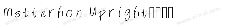 Matterhon Upright字体转换